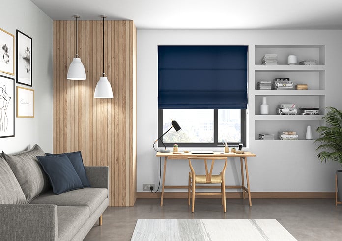 Kent, Navy - Twist&Fit Roman Blind - Image 5